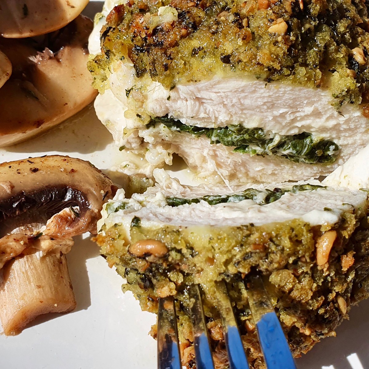 Pesto-Crusted Goat Cheese Stuffed Chicken&nbsp;Breast