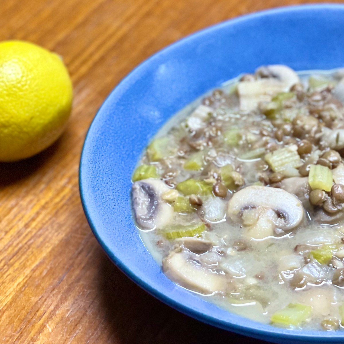 Creamy Mushroom Coconut Lentil&nbsp;Soup