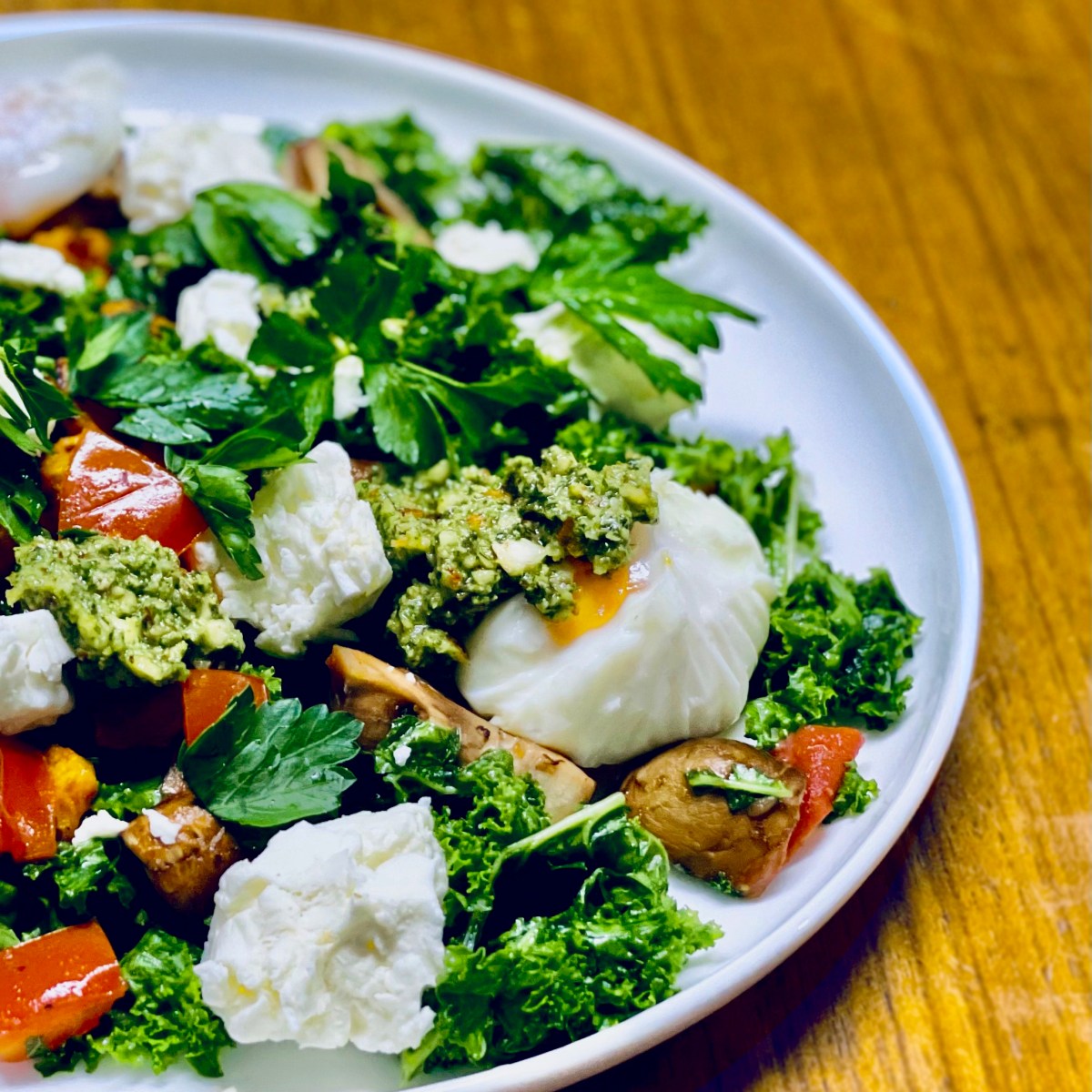 Warm Pumpkin Kale Pesto&nbsp;Bowl
