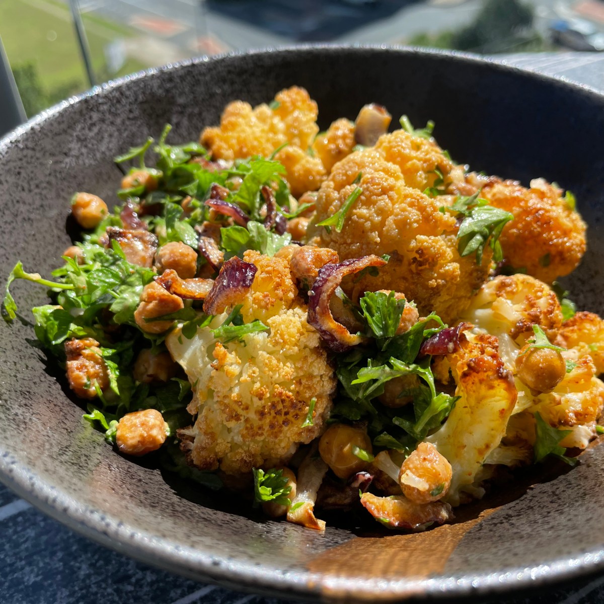 Roasted Spiced Cauliflower with Lemon Tahini&nbsp;Dressing