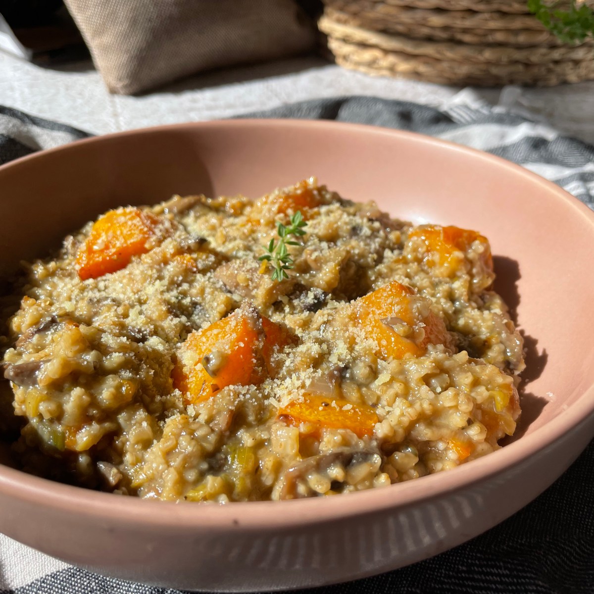 Butternut Squash, Leek & Mushroom Oats Risotto&nbsp;(Ris-oat-to)