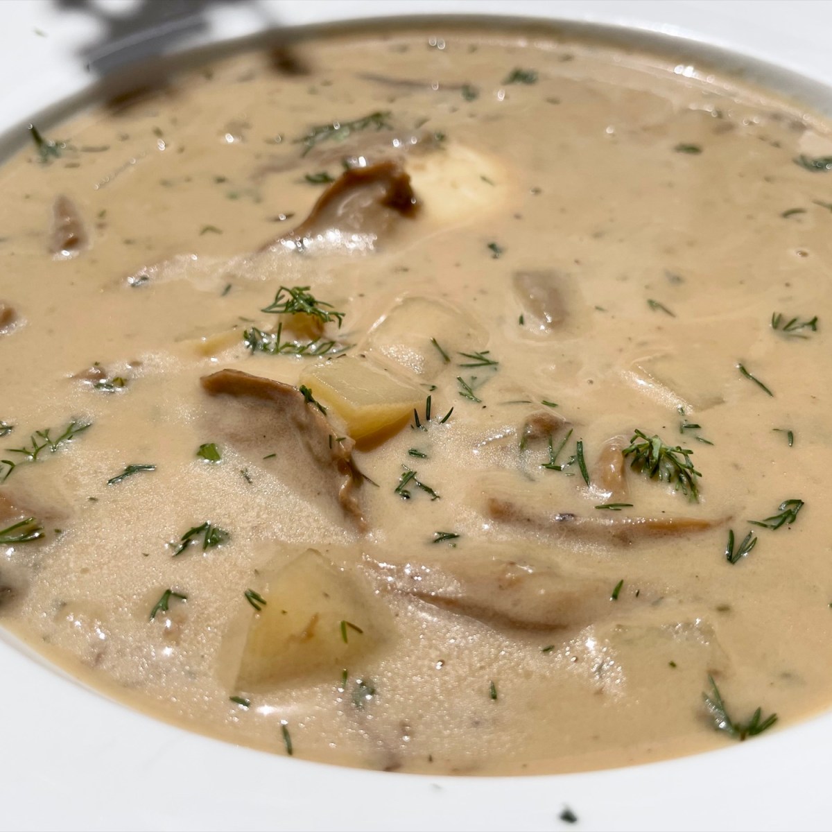 Creamy and Tangy Czech Mushroom & Dill Soup&nbsp;(Kulajda)