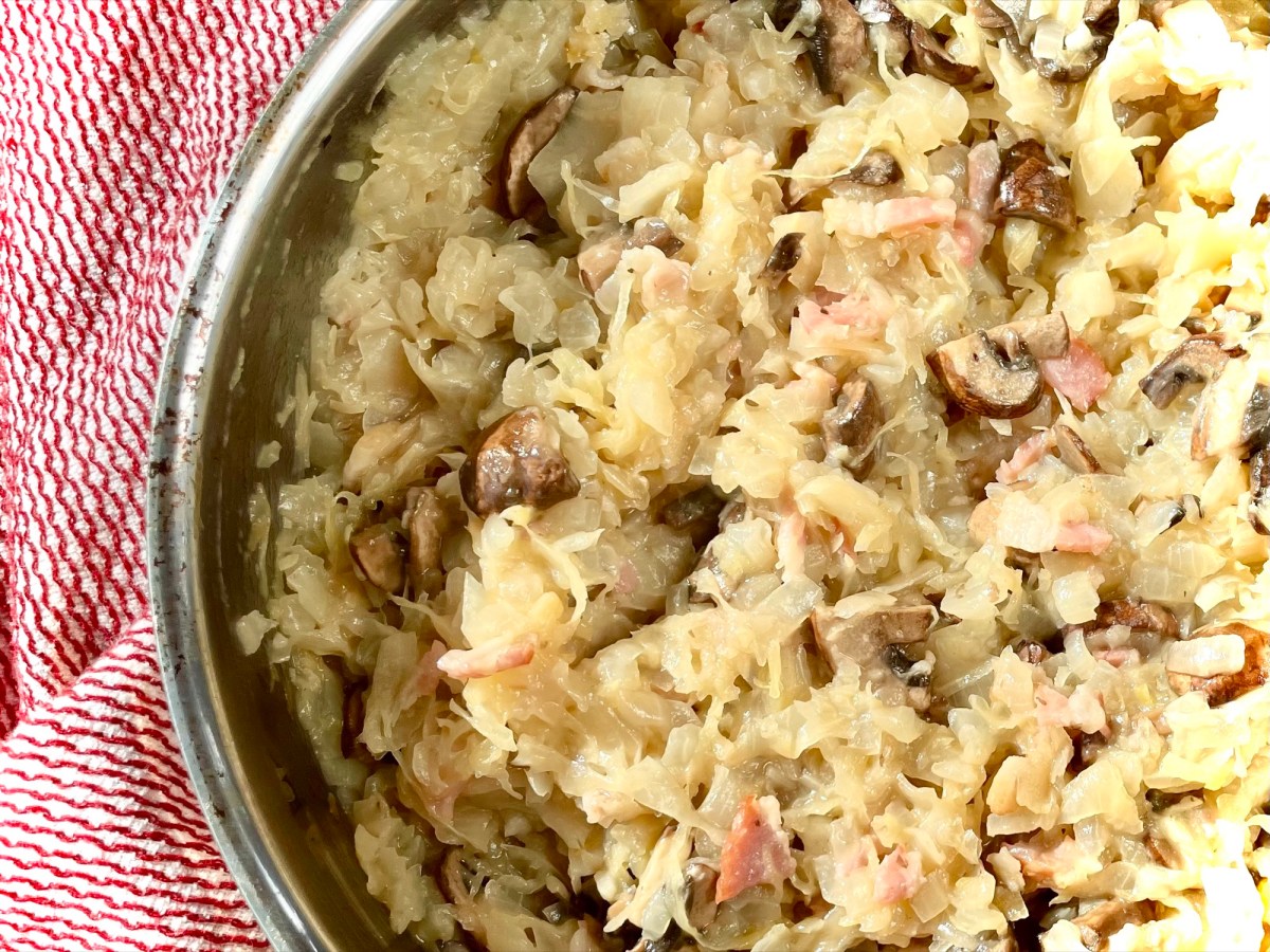 Braised Bacon & Mushroom Sweet&nbsp;Sauerkraut