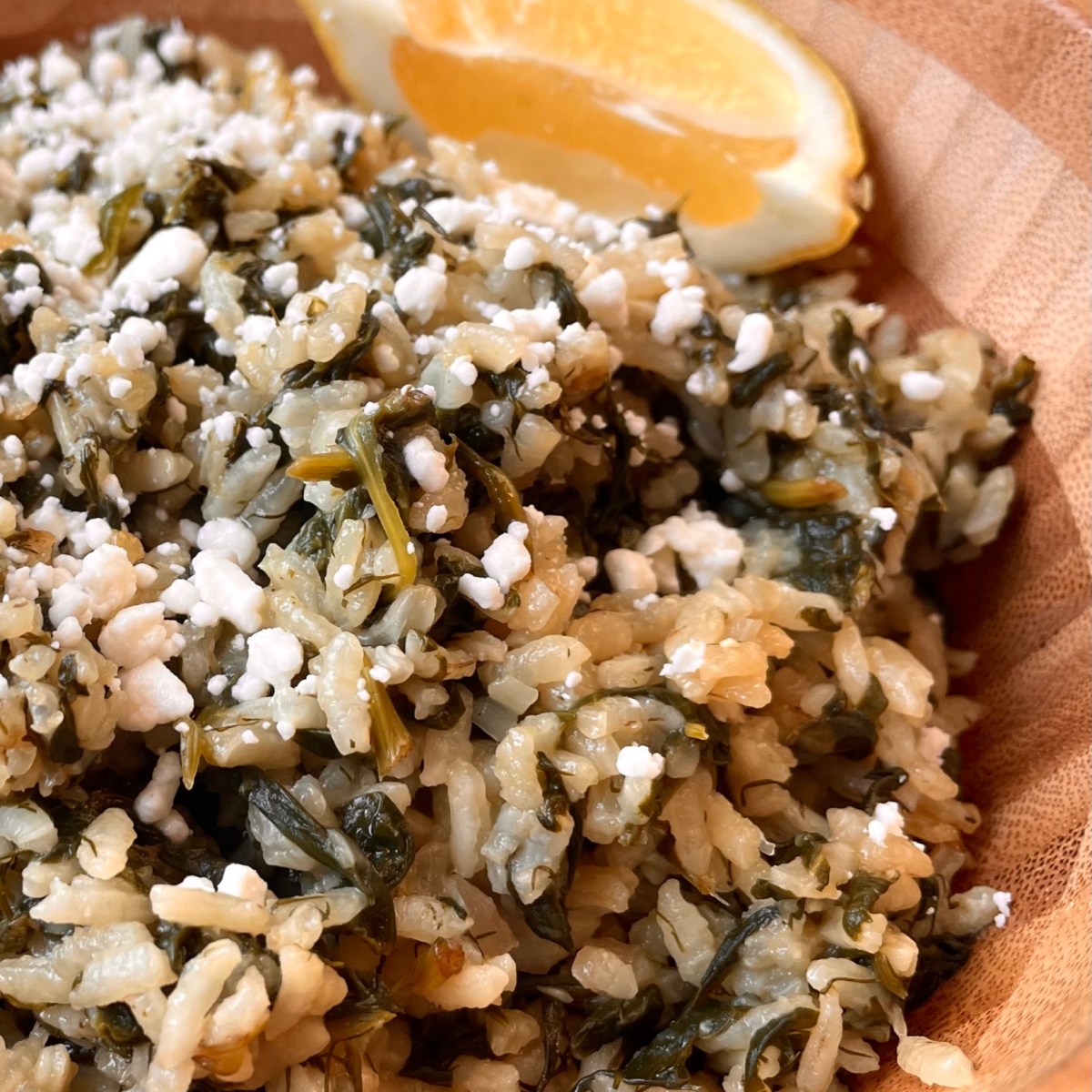 Lemon Spanakorizo – Greek Spinach&nbsp;Rice