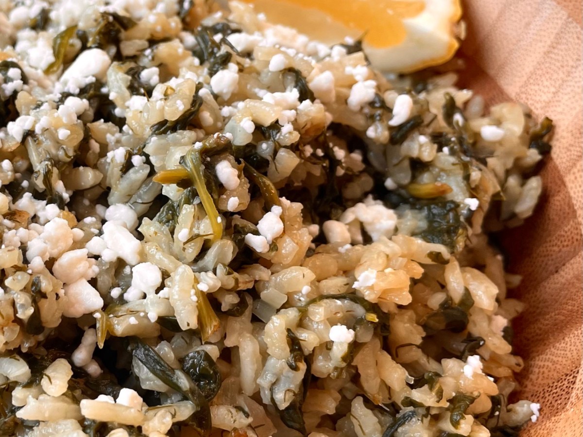 Lemon Spanakorizo – Greek Spinach&nbsp;Rice