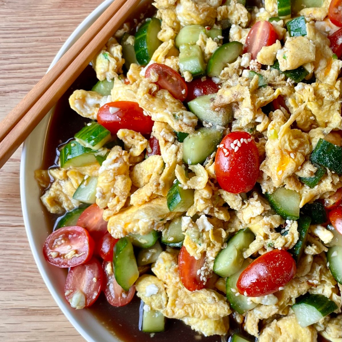 Asian Smashed Cucumber Tomato Egg&nbsp;Salad