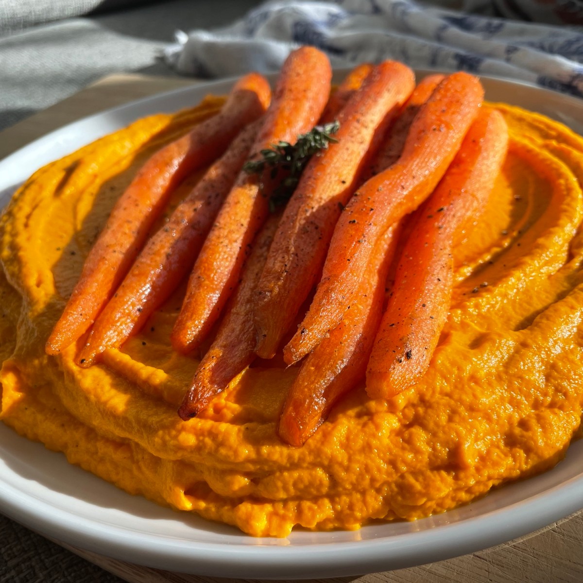 Brown Butter Carrot Purée with Roasted&nbsp;Carrots